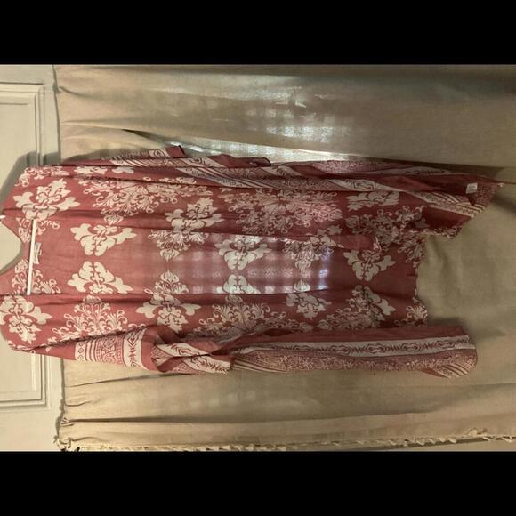Woven Heart One Size Mauve Kimono - Picture 1 of 8